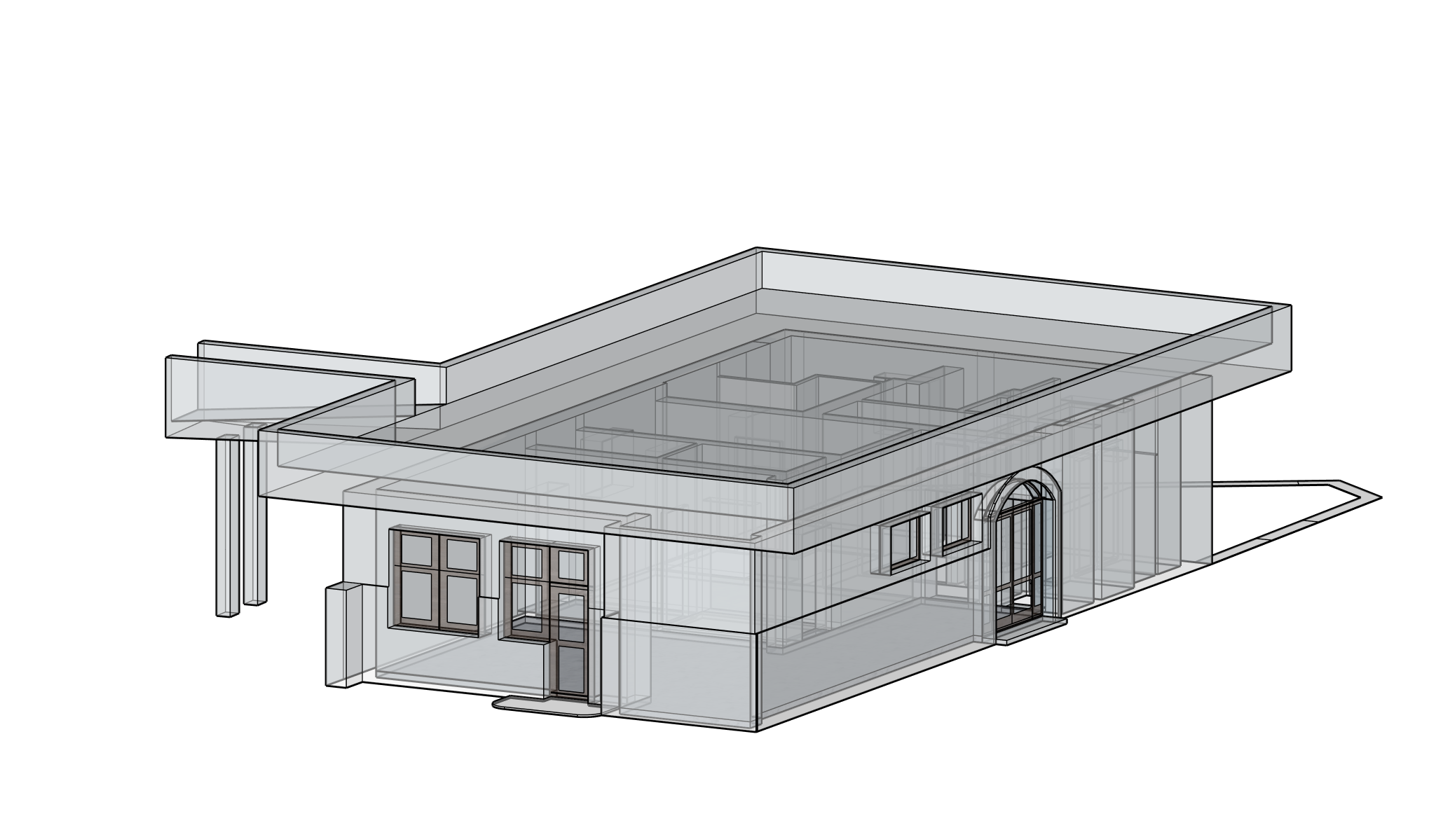 3D vizualizácia hlavnej budovy pamätníka Dargov