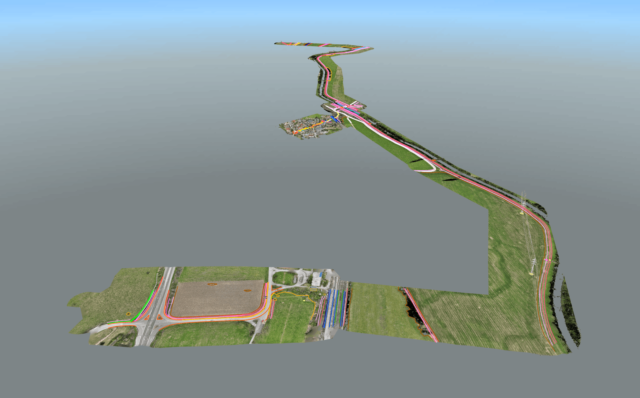 3D model existujúceho VN vedenia a jeho okolia